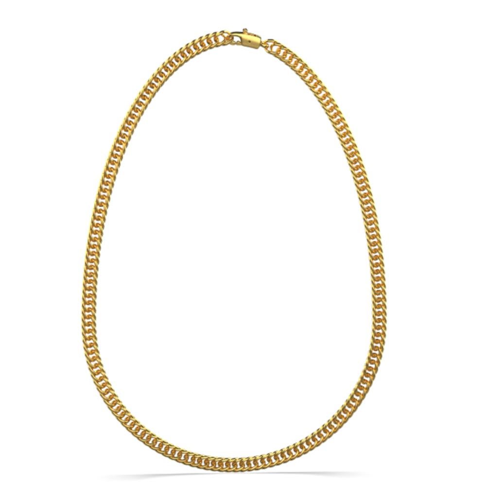 Flat Curb Chain, 18K Gold In New Condition For Sale In Leigh-On-Sea, GB