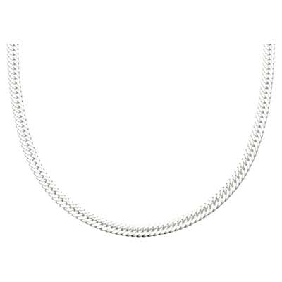 Silver Chain Loop Loop Chain Necklace, Sterling Silver For Sale at 1stDibs