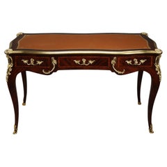 Flat desk of style Louis XV, stamped Maurice Rinck