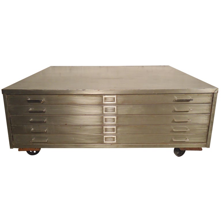 Flat File Coffee Table For Sale at 1stDibs