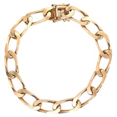 Bracciale a catena ovale piatta A Link Oro giallo 14 carati 18,1 grammi