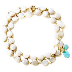 Flat pearl necklace
