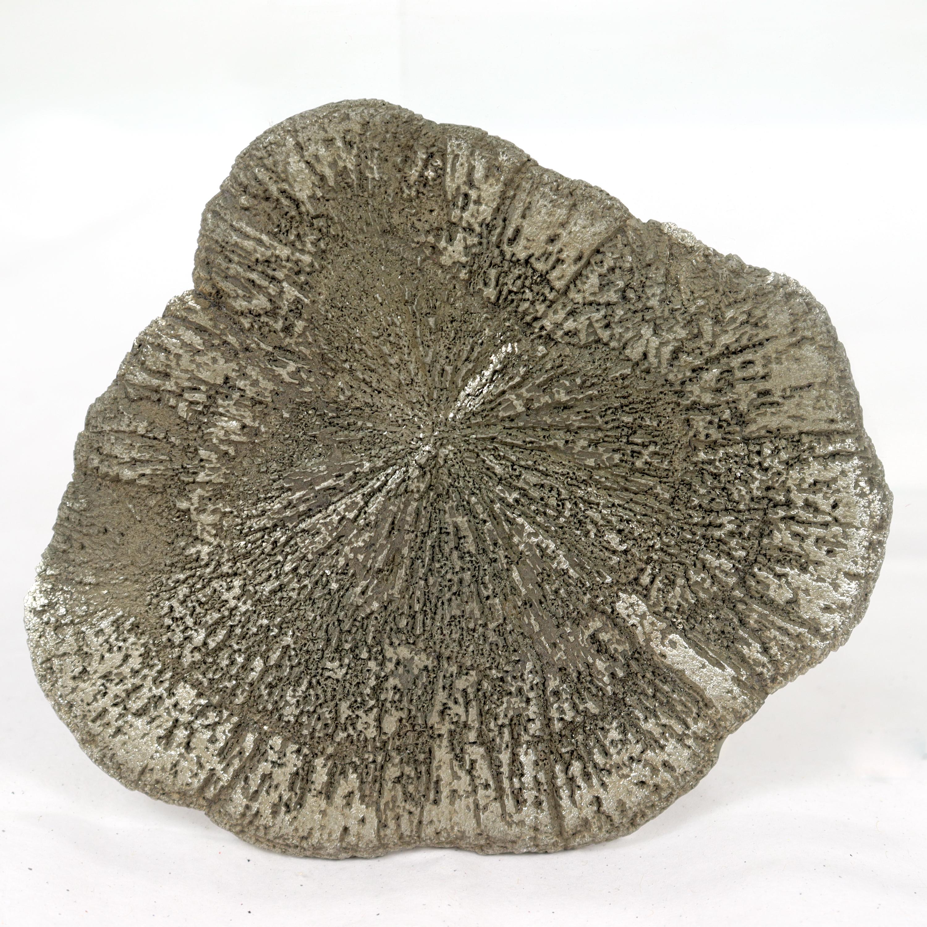 A fine pyrite paperweight.

In the form of a flattened pyrite (or fool's gold) specimen.

Simply a great paperweight!

Date:
20th Century

Overall Condition:
It is in overall good, as-pictured, used estate condition with some fine & light surface