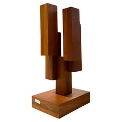 Flat Sculpture Crafted from Red Cedar Wood by Jan Hoog, 1984