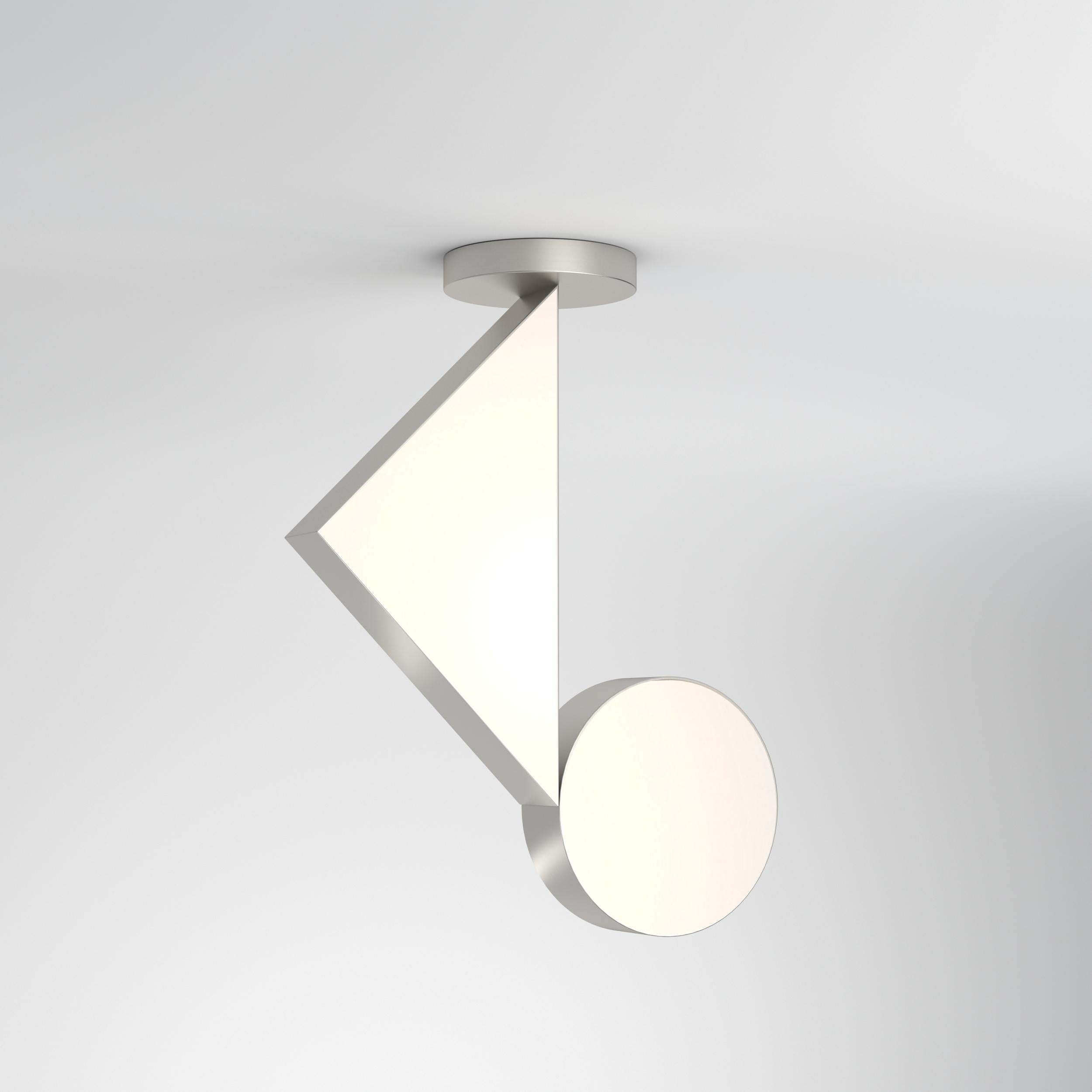 Tedesco Plafoniera in ottone Flat Shapes di Atelier A Light in vendita