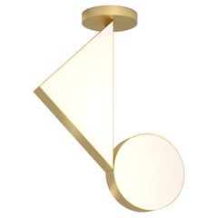 Flat Shapes Brass Ceiling Light by Atelier Areti