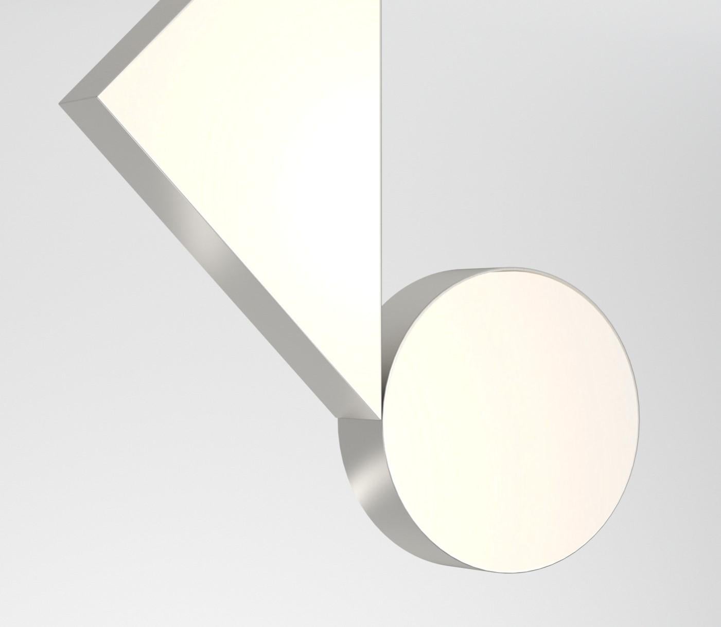Postmoderno Plafoniera Flat Shapes in nichel di Atelier A Light in vendita