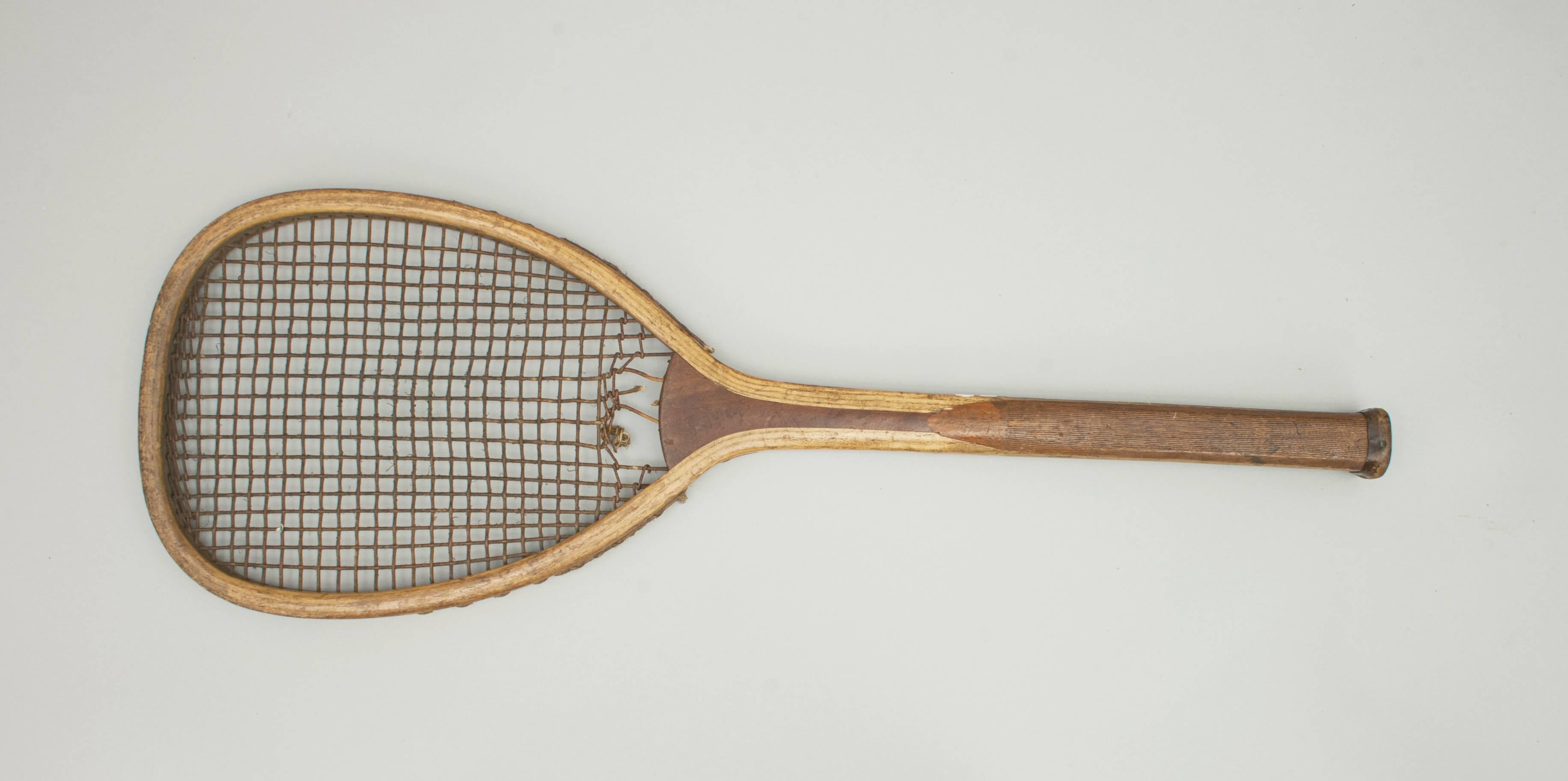 English Flat Top Lawn Tennis Racket