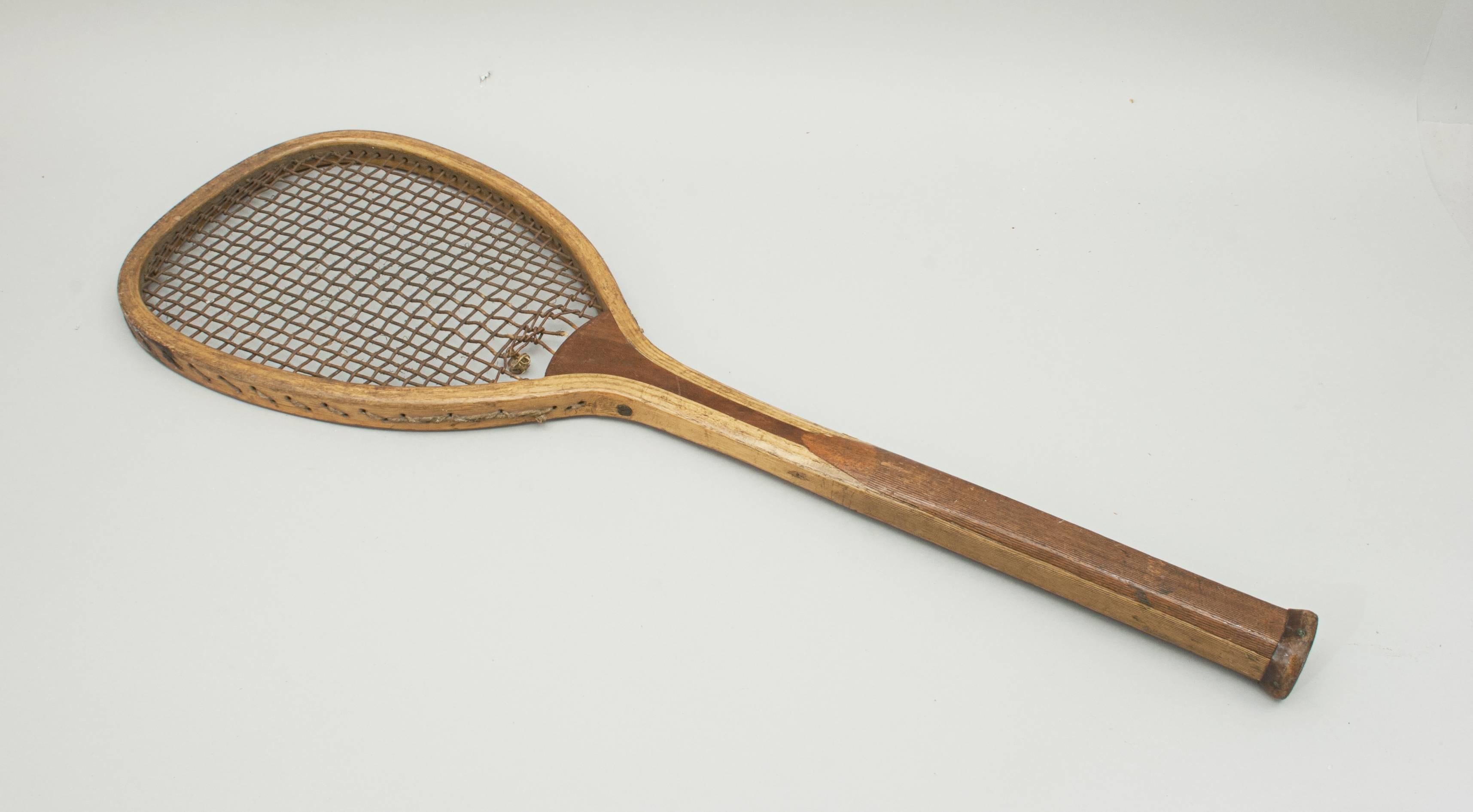 Ash Flat Top Lawn Tennis Racket