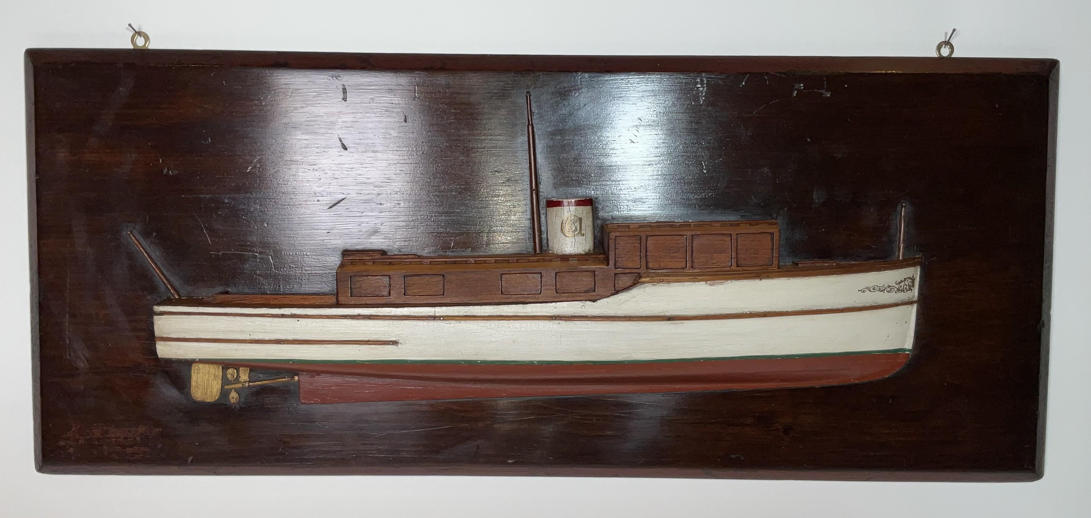 Moderne Flat Top Motor Yacht Half Model of a Trumpy en vente