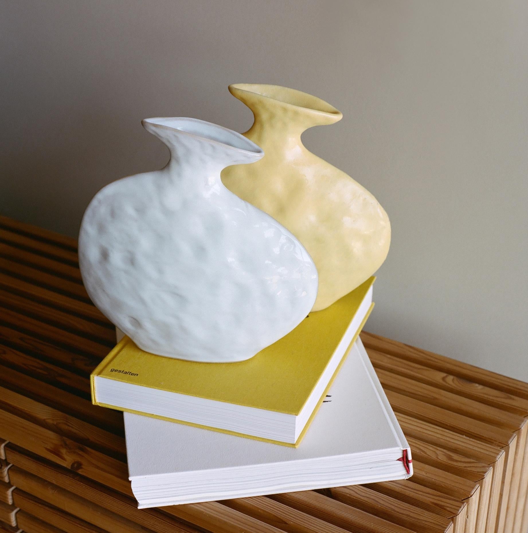 Ceramic Flat Vase Project by 213A For Sale