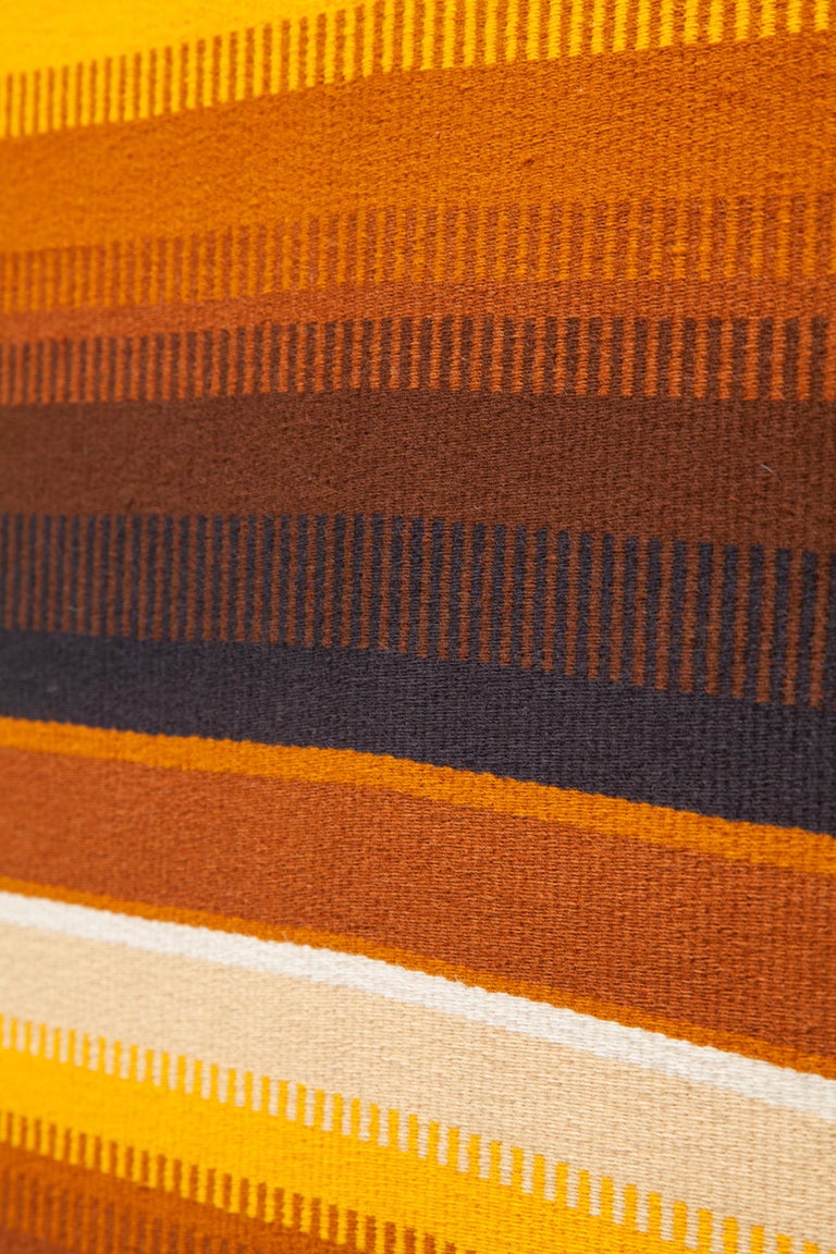 Scandinavian Modern Flat-Weave Carpet, Sweden, 1950s Wall Hanging Tapestery For Sale