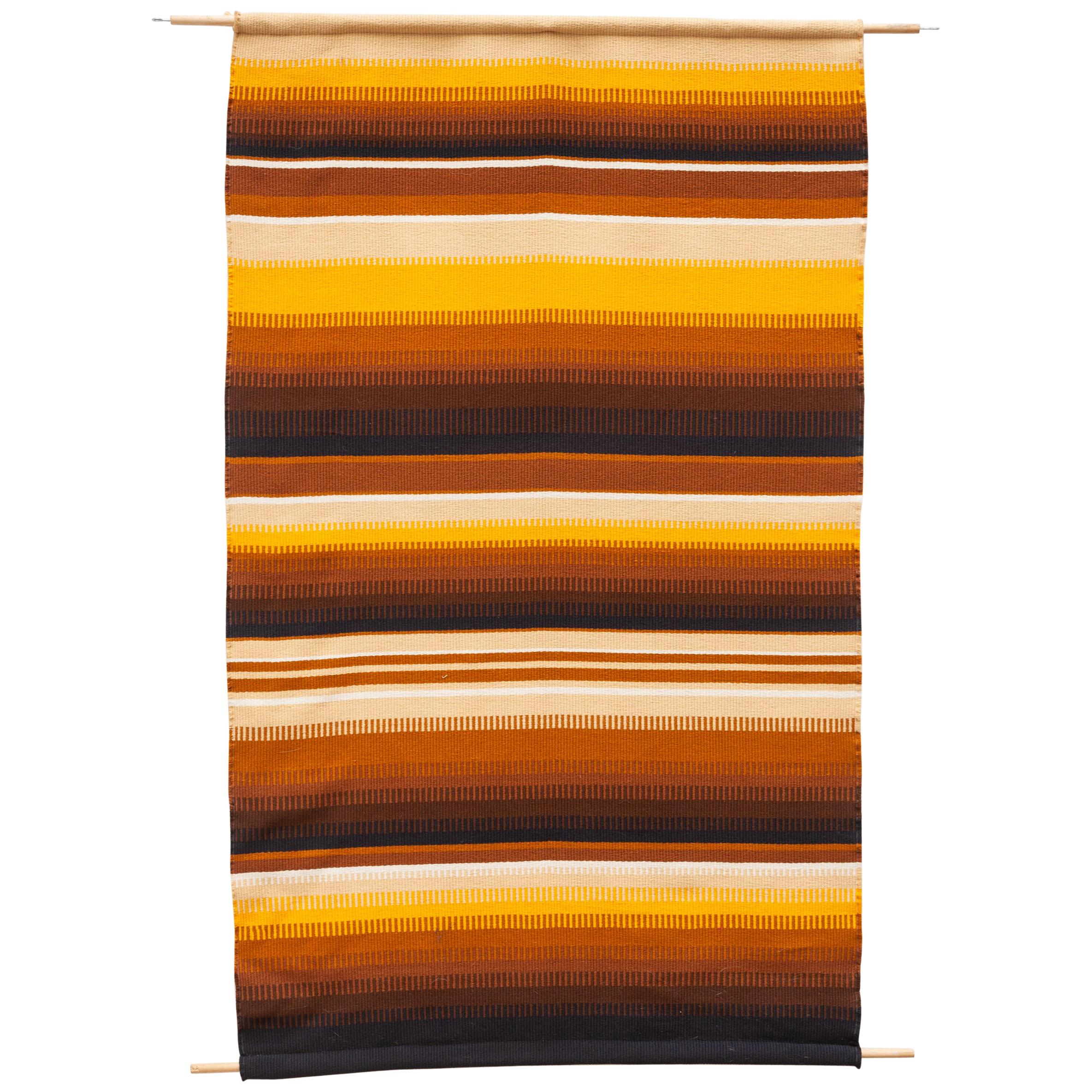 Flat-Weave Carpet, Sweden, 1950s Wall Hanging Tapestery