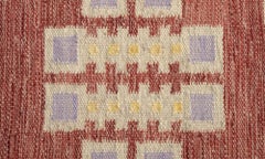 Kilim à tissage plat, 14' x 10', Suède, 1960