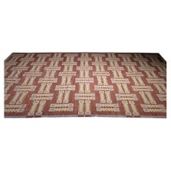 Kilim à tissage plat, 14' x 10', Suède, 1960