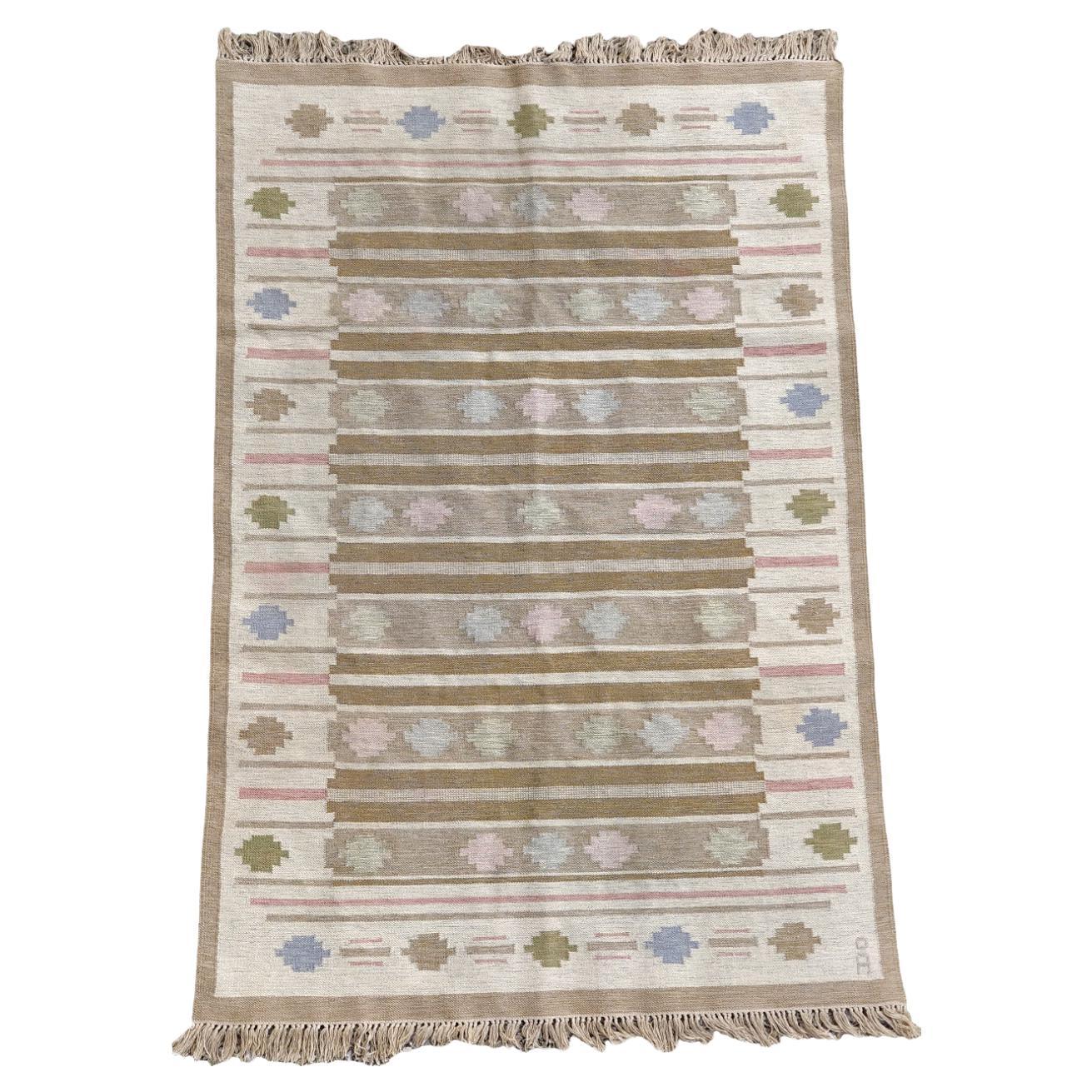 Flat-weave Kilim carpet by Swedish textile designer Anna Johanna Ångström  