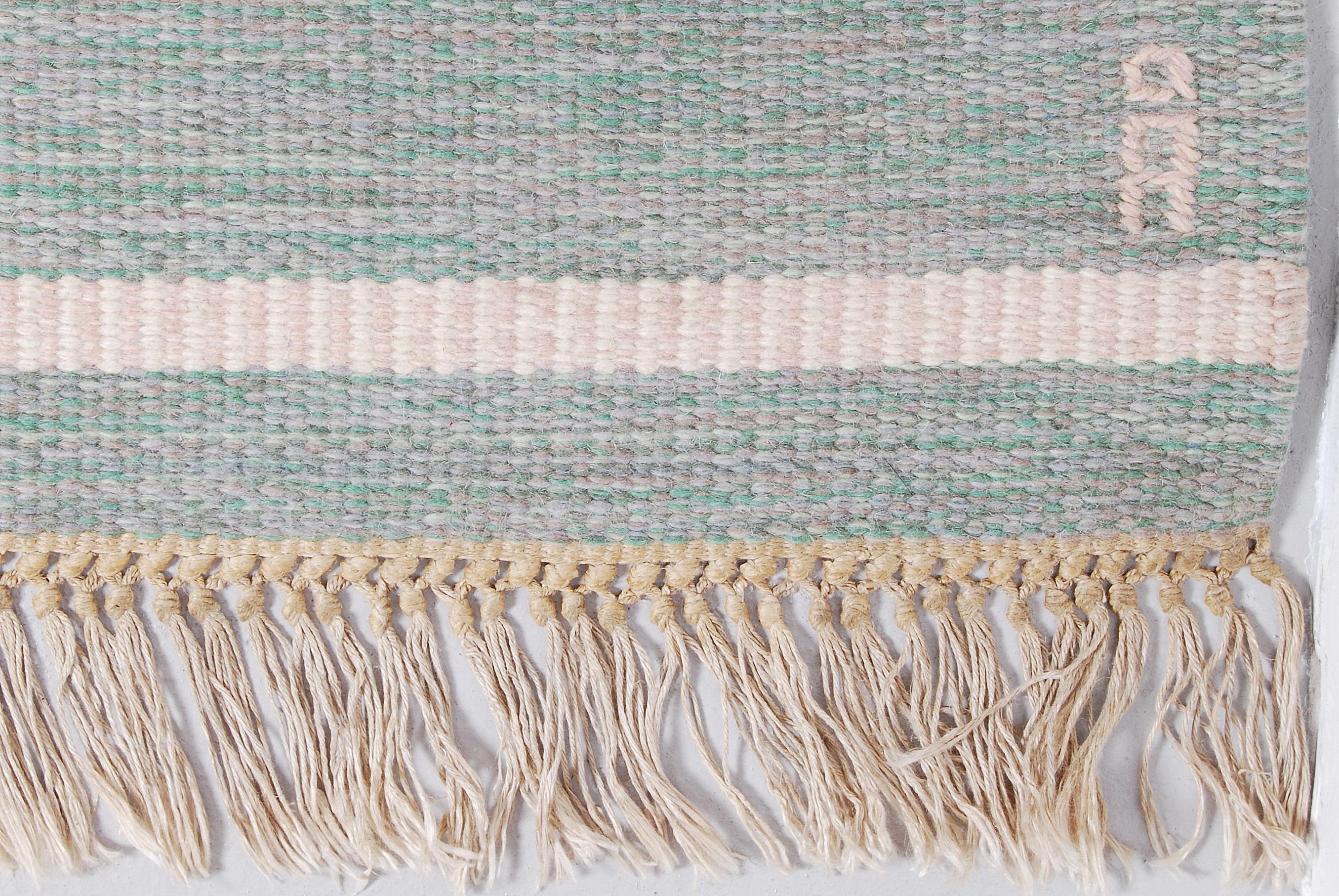 Hand-Woven Swedish Flat-Weave Rölakan Carpet, 1960s