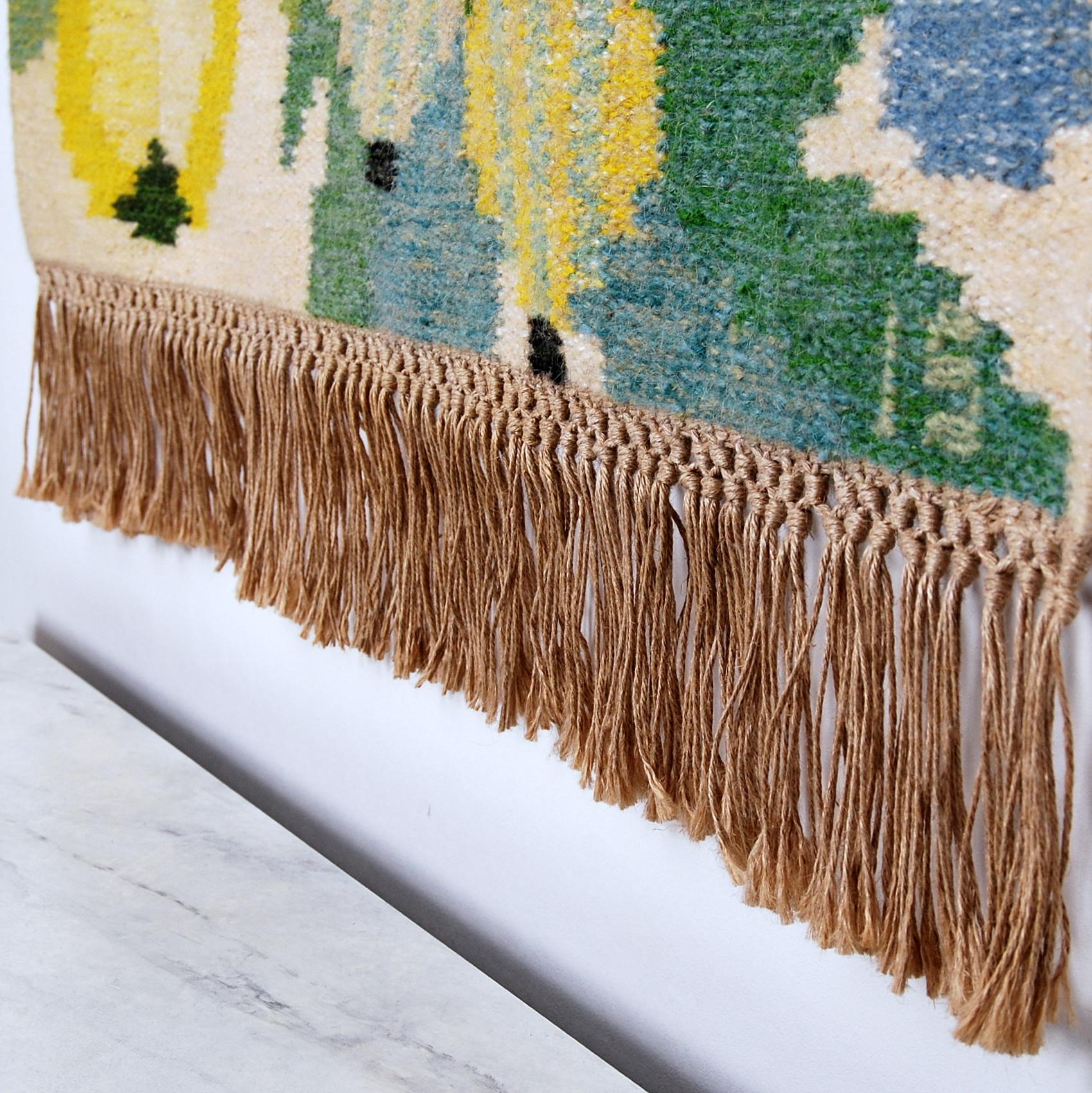 Scandinavian Modern Flat-Weave Rölakan Tapestry by Ingegerd Silow, Sweden