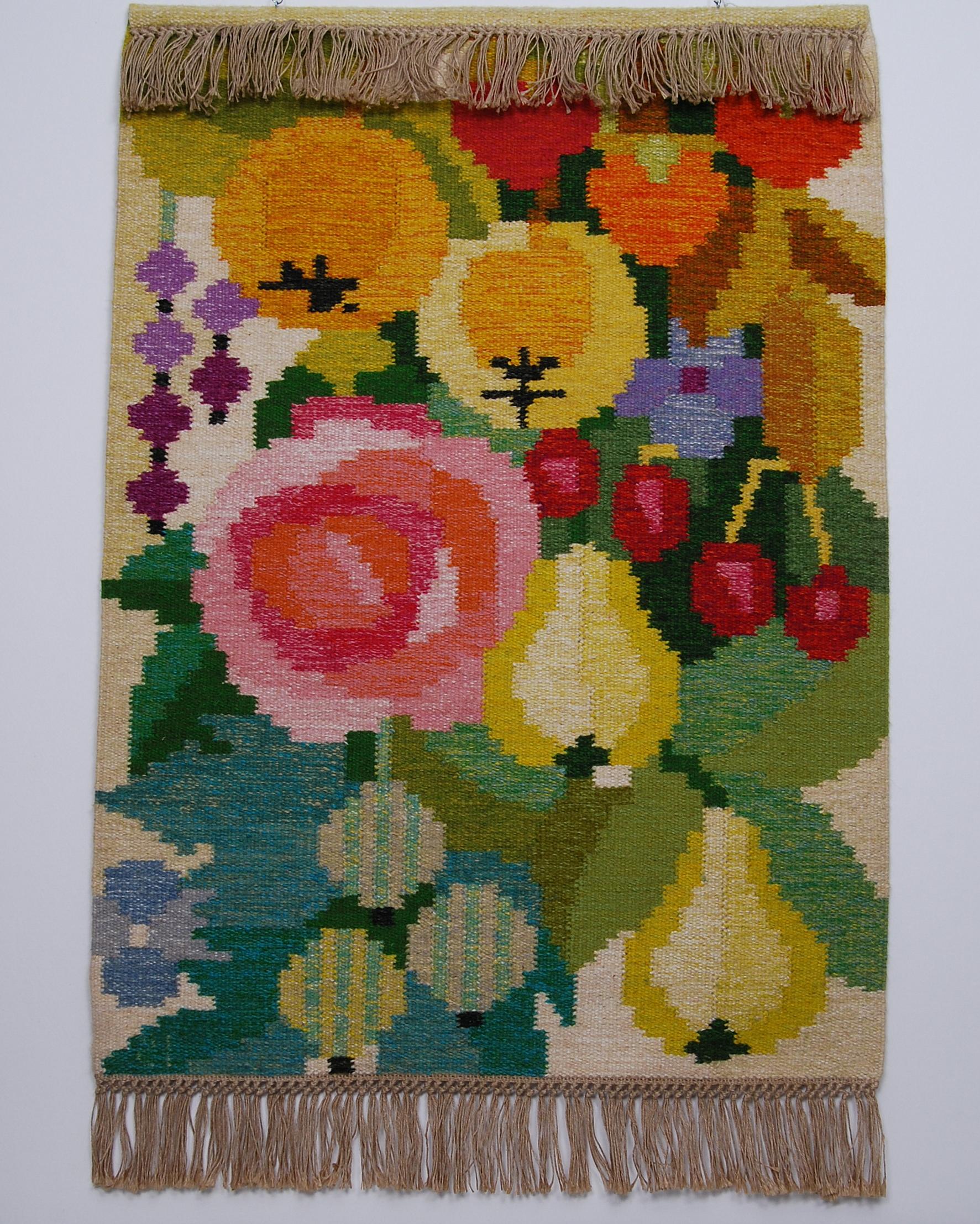 Flat-Weave Rölakan Tapestry by Ingegerd Silow, Sweden In Good Condition In Stockholm, SE