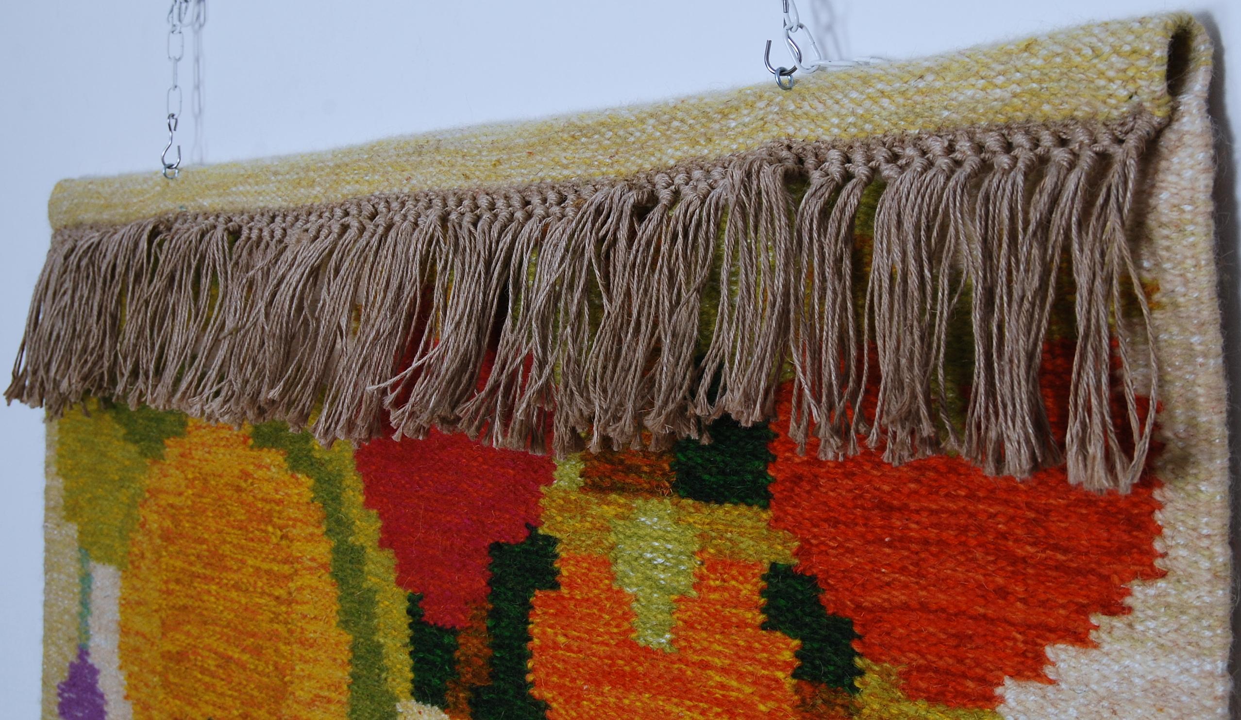 20th Century Flat-Weave Rölakan Tapestry by Ingegerd Silow, Sweden