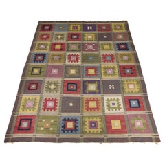 Flat weave rug for Bohusslöjd–Konstfliten, Sweden, 1950s