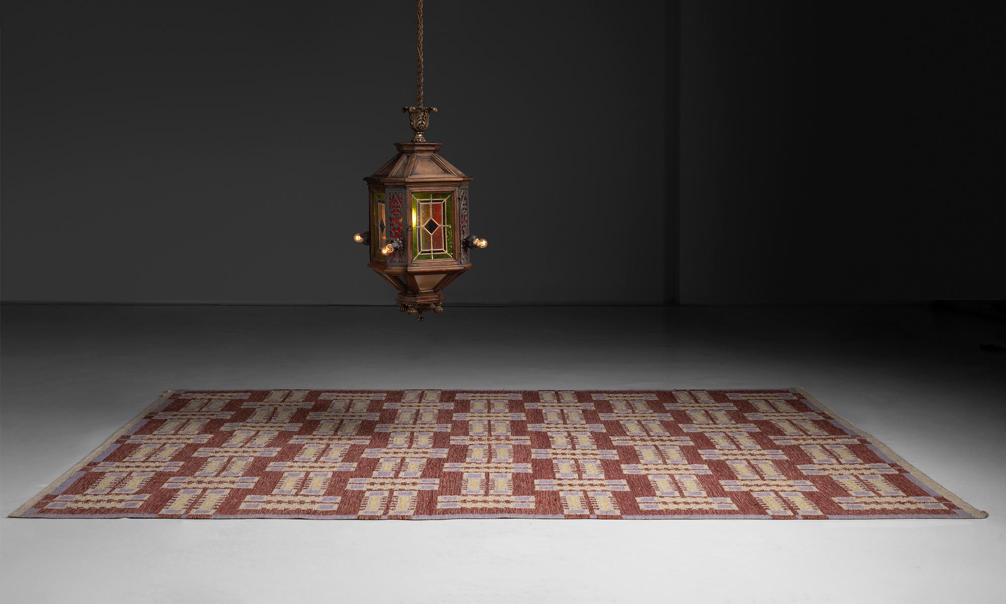 XX secolo Flat Weave Rug, Scandinavia 1950 in vendita