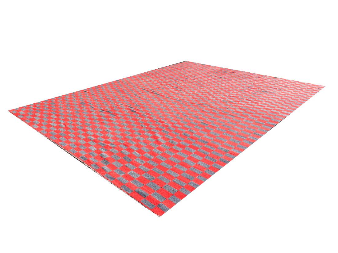 Contemporary Flat-weave rug Swedish Scandinavian style Mazandaran Kilim 15x12 ft 440 x 370 cm For Sale