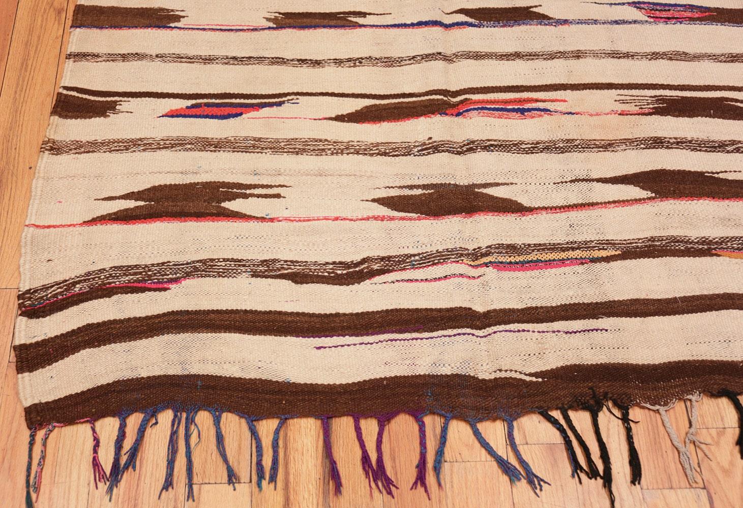 Marocchino Rug & Kilim marocchino d'epoca a tessitura piatta. Dimensioni: 4' 1
