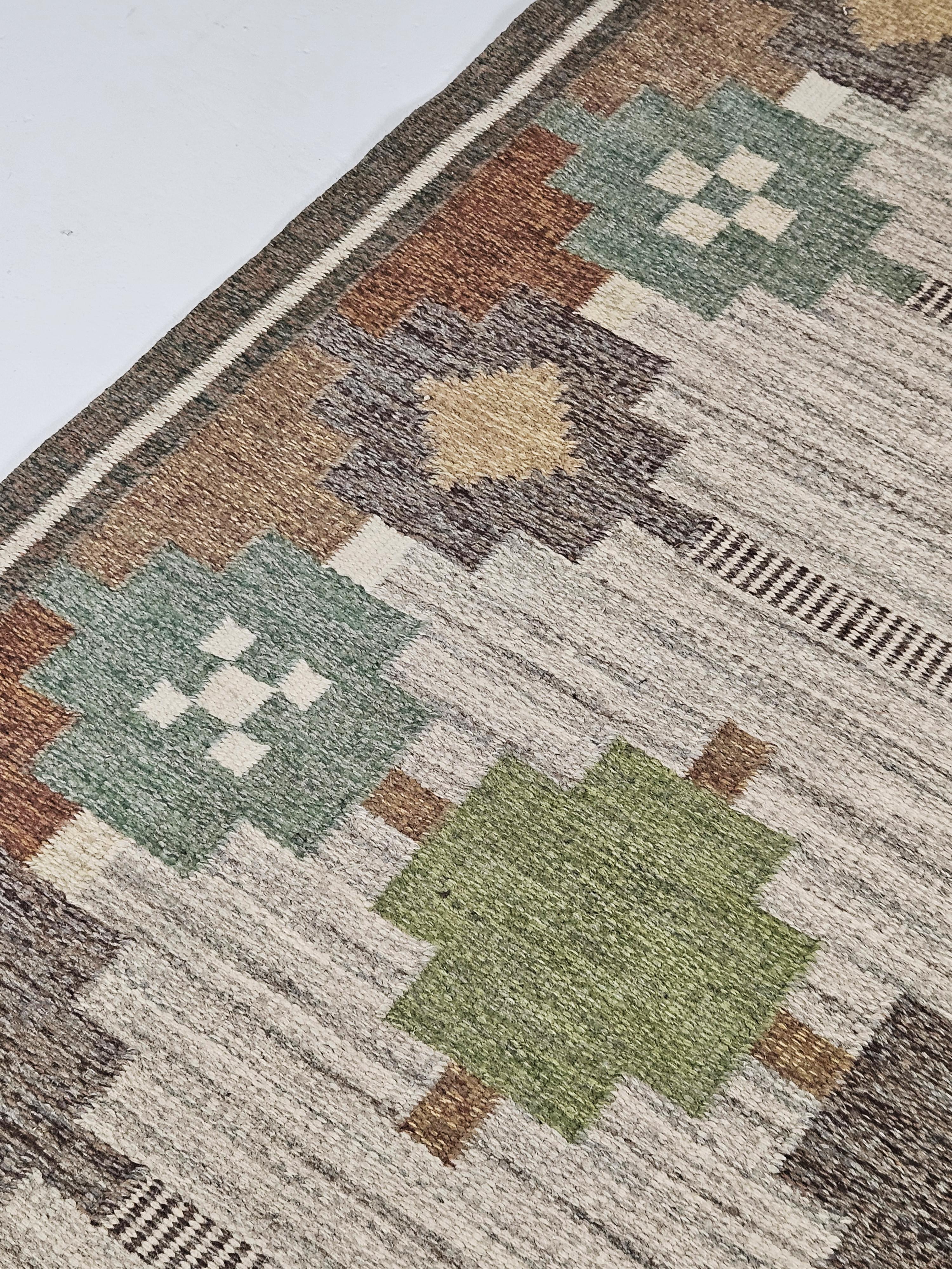 Swedish Flatweave carpet by Ulla Parkdahl, Sweden, 1950s