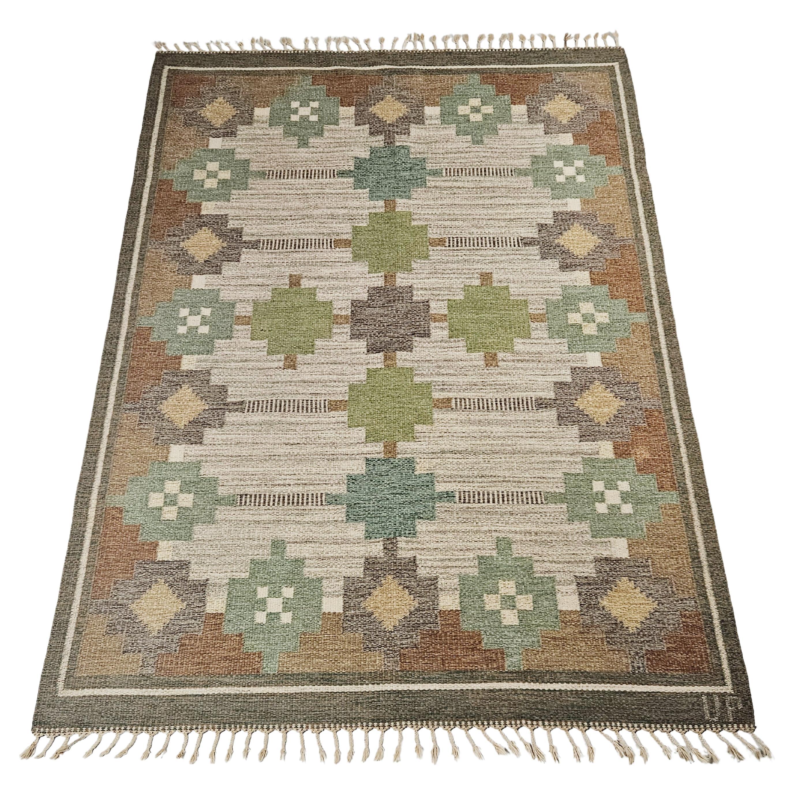 Flatweave carpet by Ulla Parkdahl, Sweden, 1950s