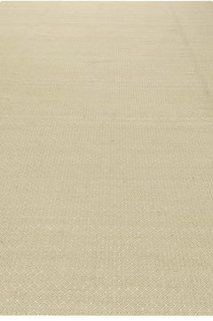 Tapis en viscose beige clair à motifs géométriques, tissé à plat, « Favo » de Doris Leslie Blau