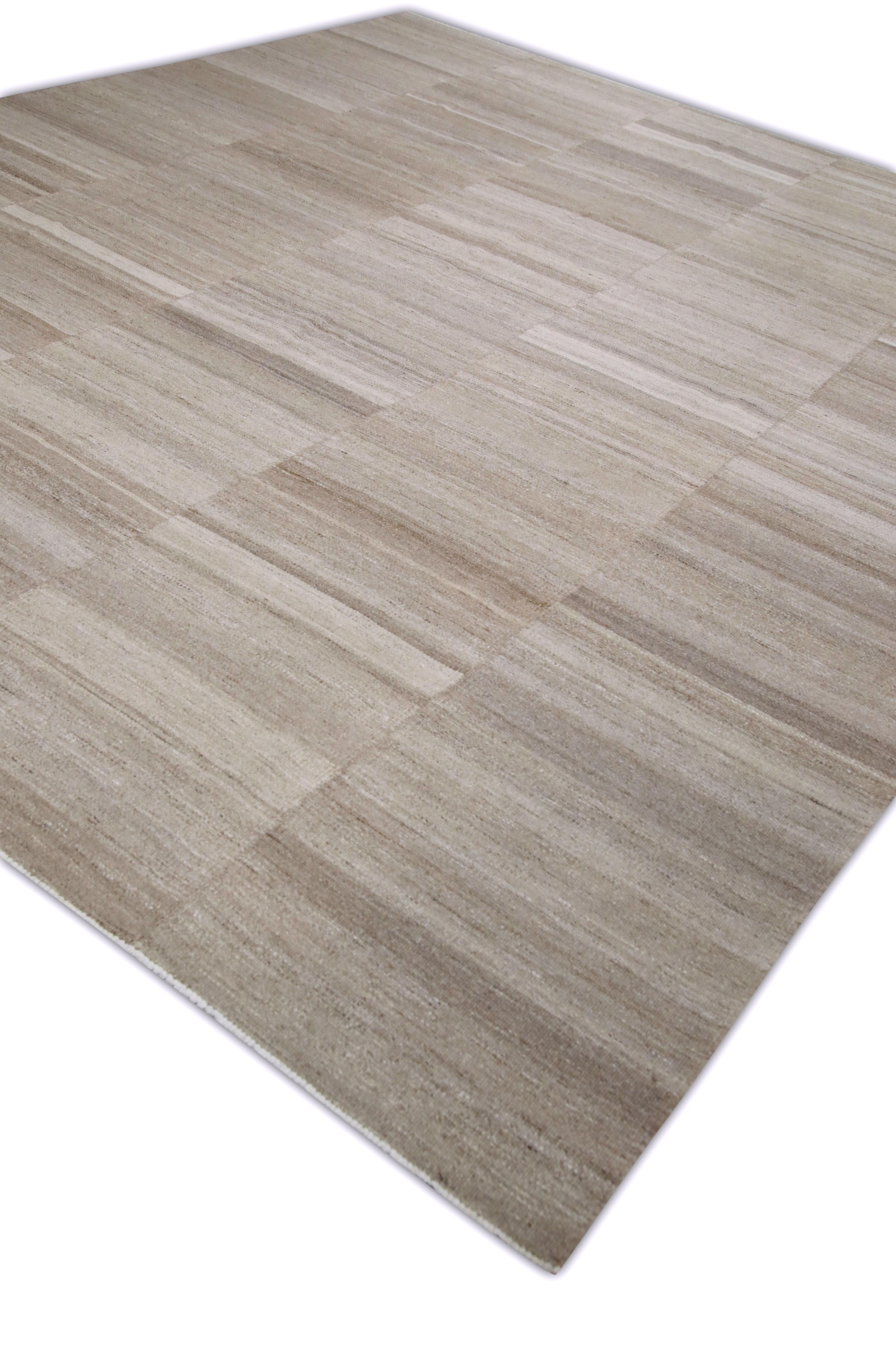 Modern Flatweave Handmade Wool Rug 10'10