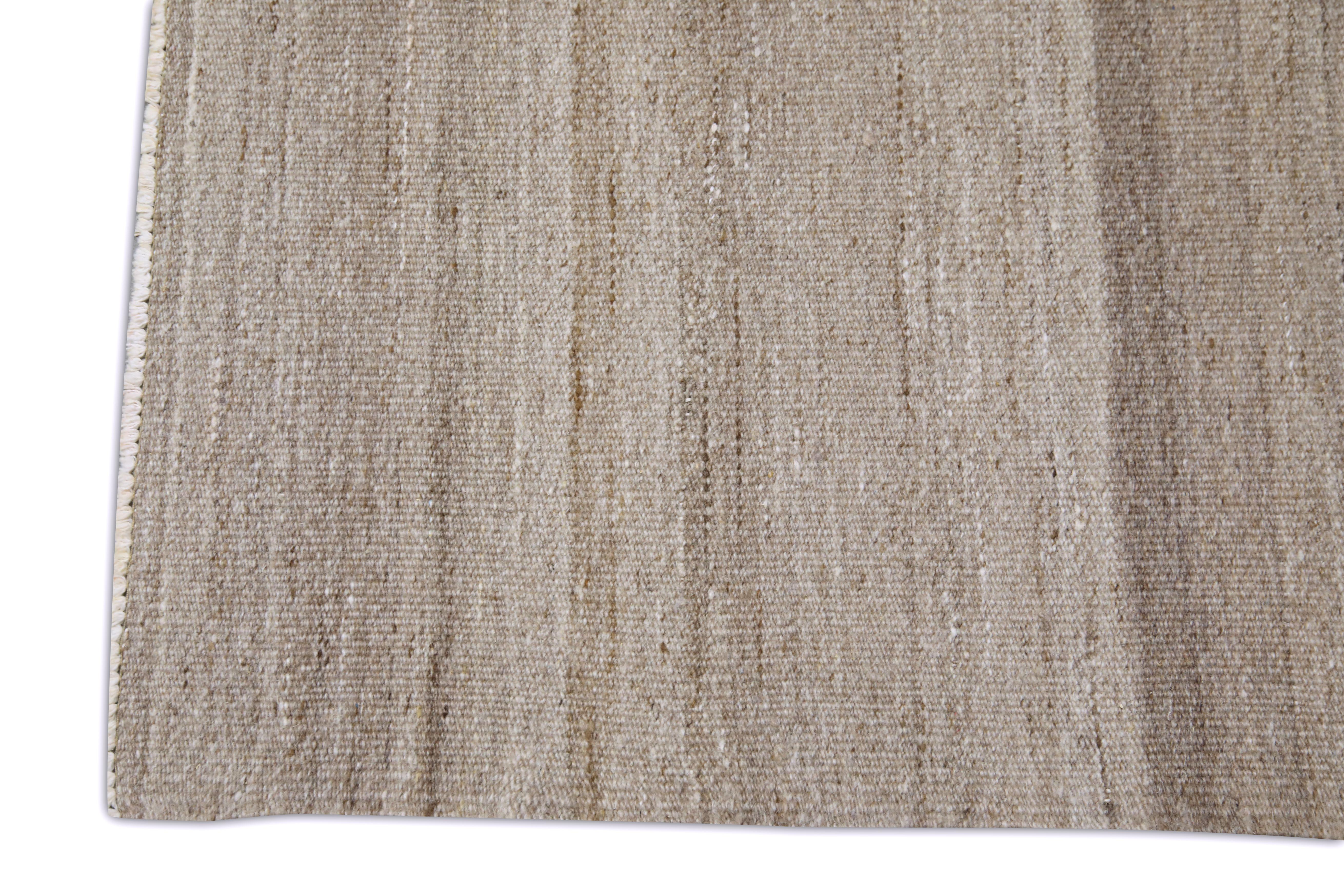 Vegetable Dyed Flatweave Handmade Wool Rug 10'10