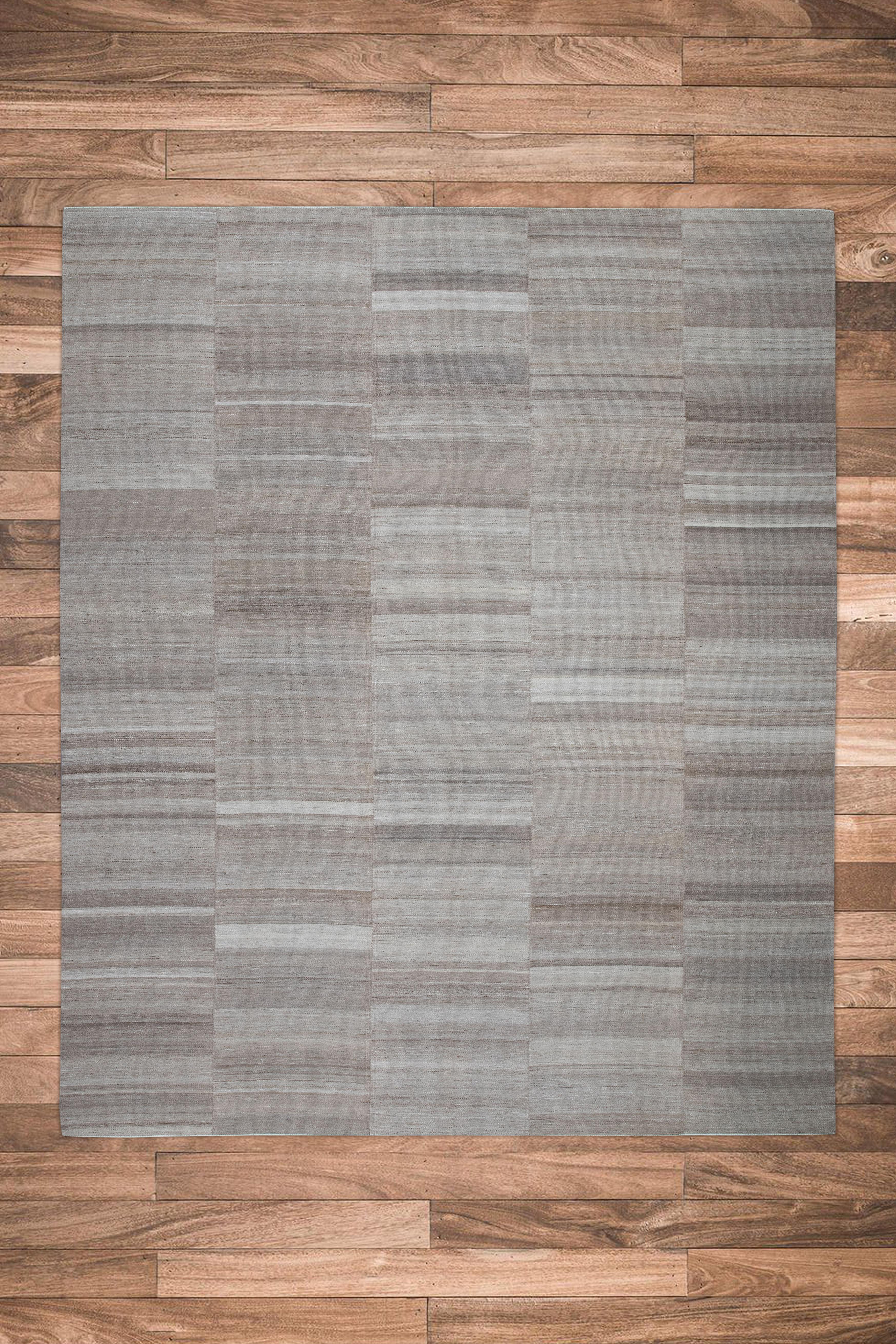 Contemporary Flatweave Handmade Wool Rug 10'10