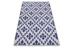 Tappeto in lana fatto a mano a trama piatta 2'11" x 5'