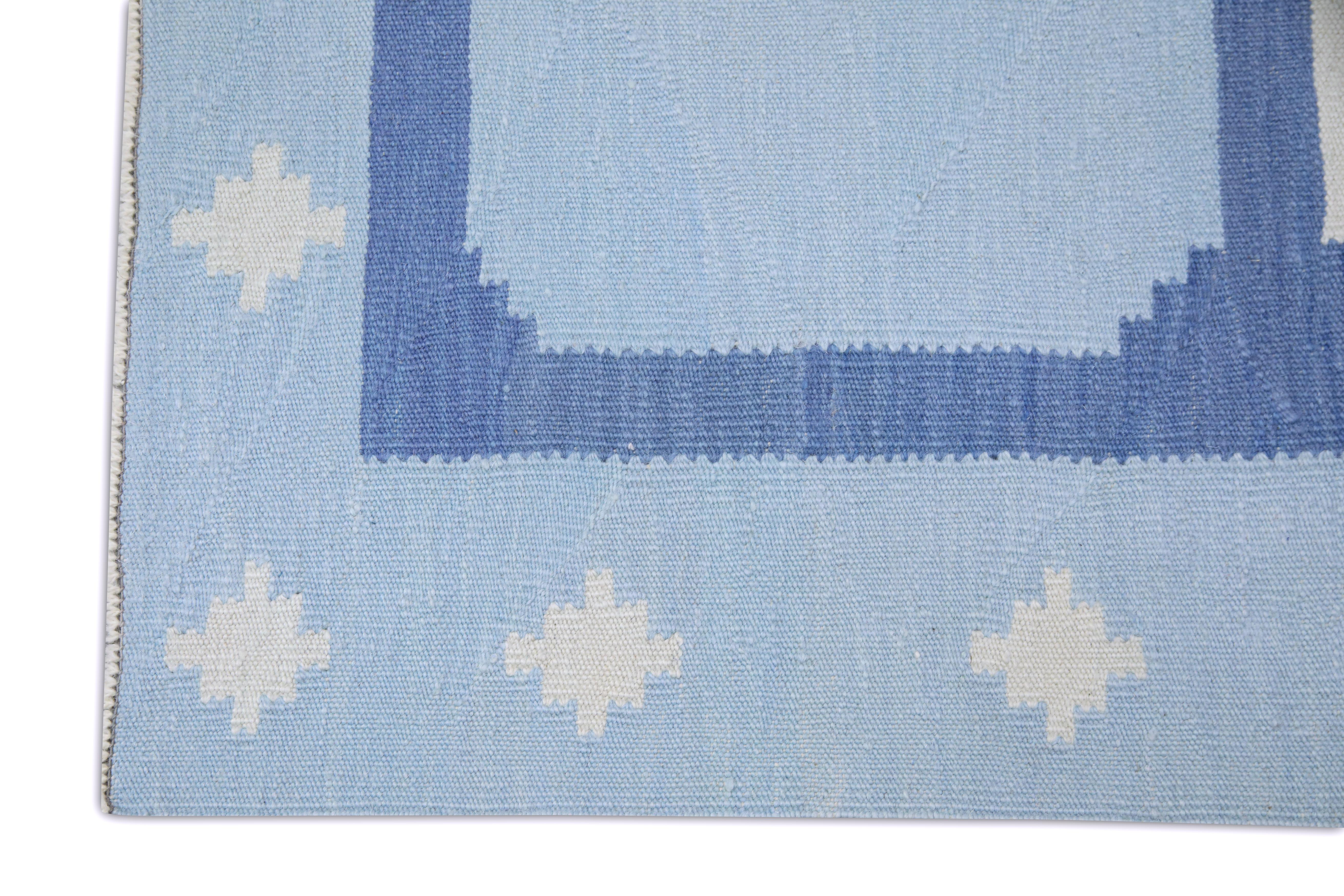 Hand-Woven  Flatweave Handmade Wool Rug 8' x 10'4