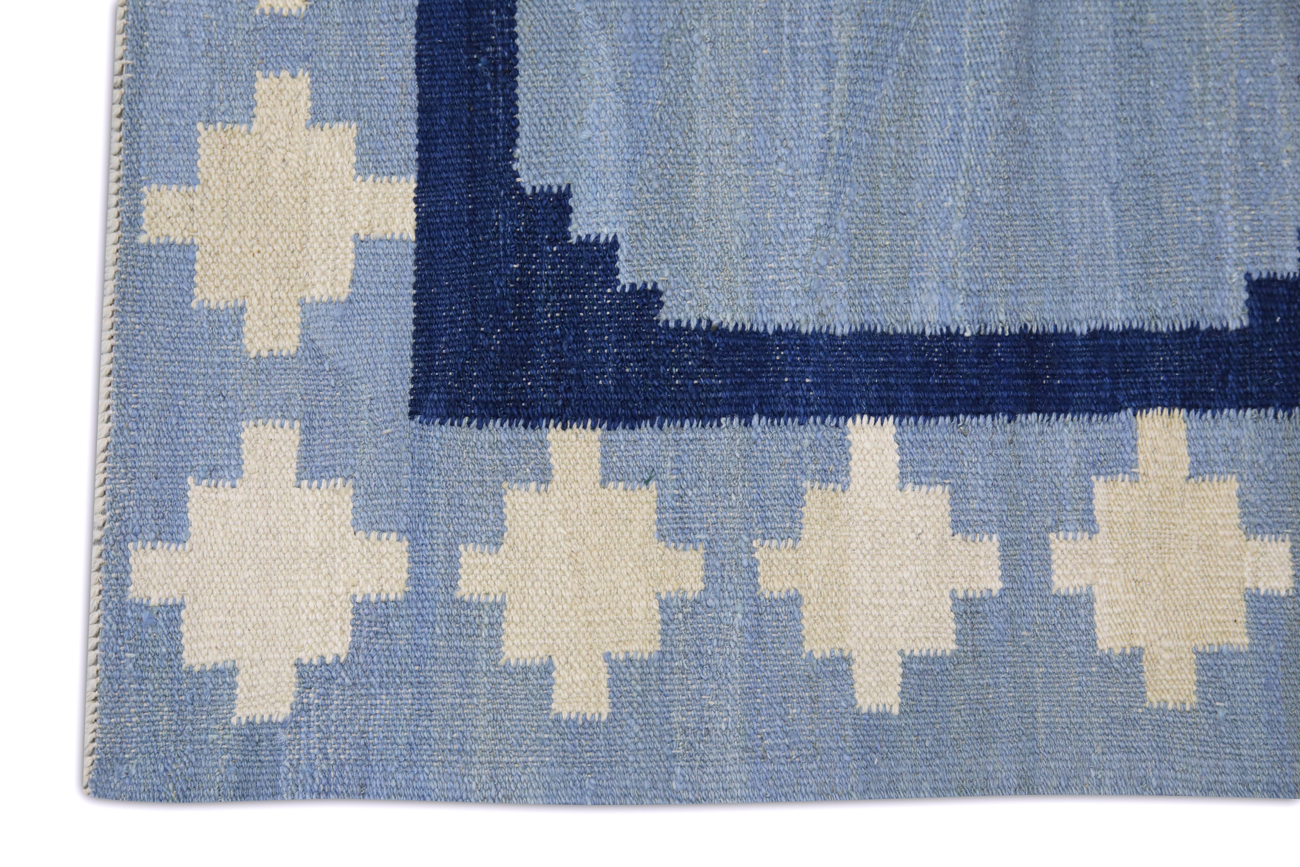Hand-Woven  Flatweave Handmade Wool Rug 9' x 11'11