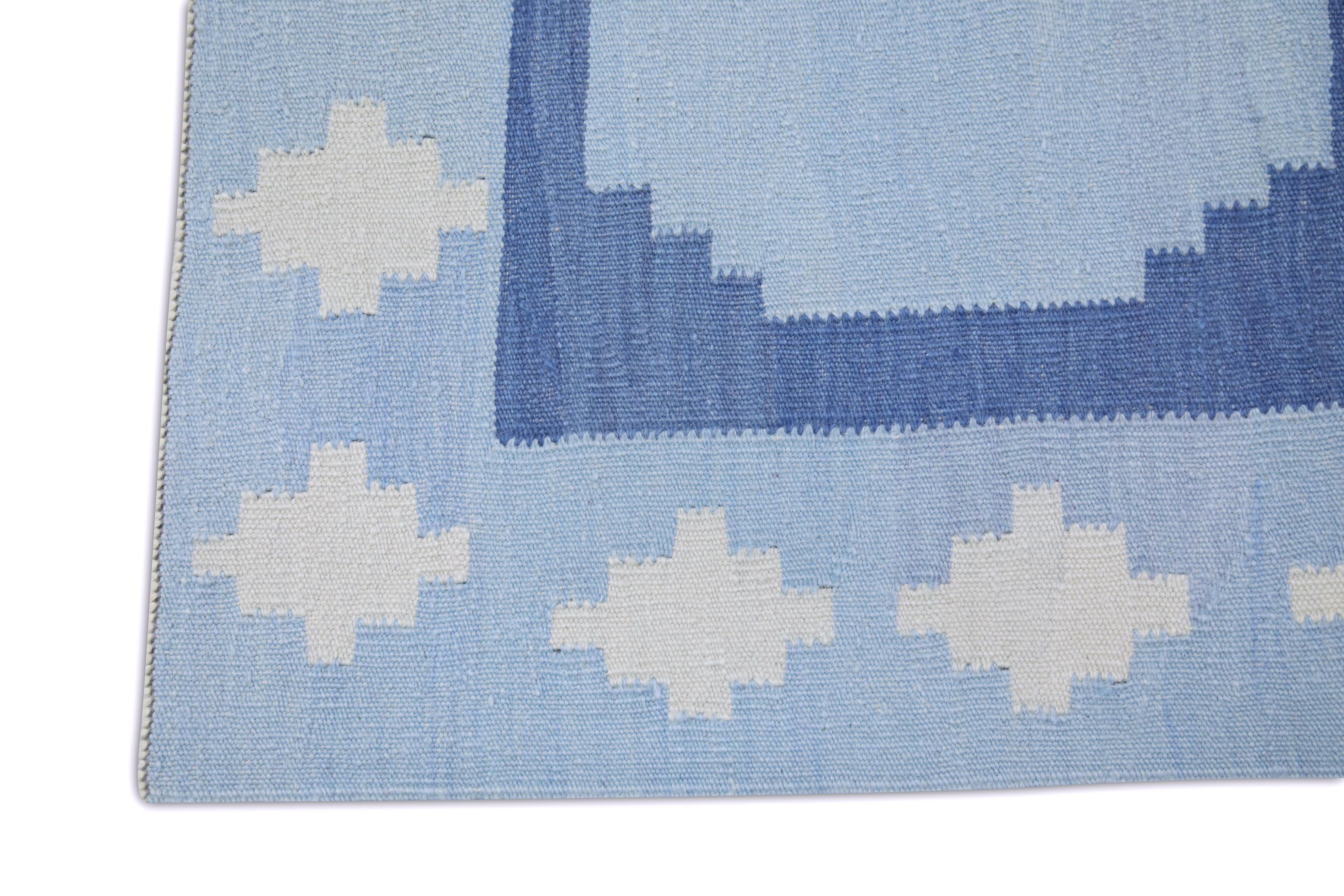 Vegetable Dyed Flatweave Handmade Wool Rug 9'10