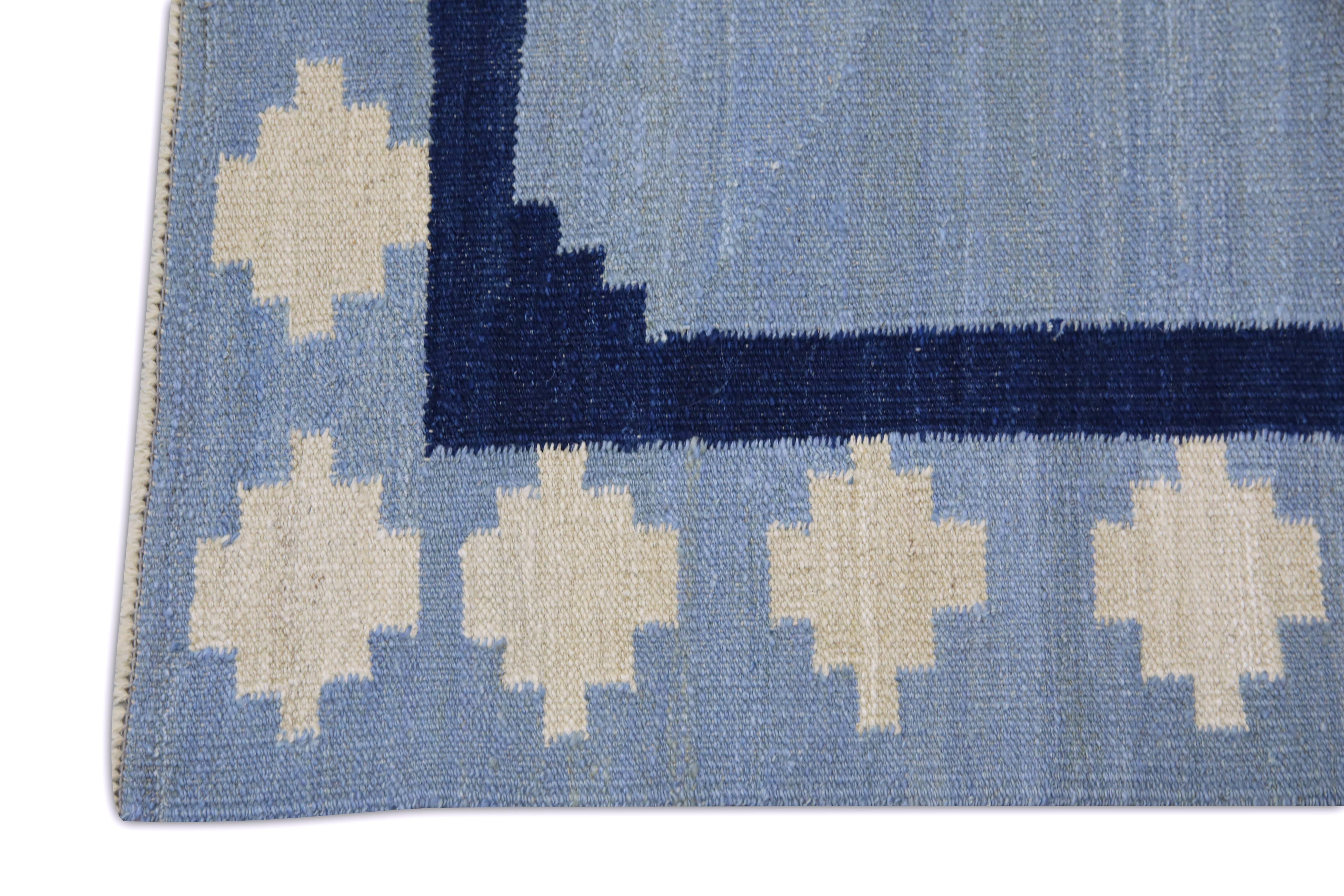 Hand-Woven  Flatweave Handmade Wool Rug 9'7