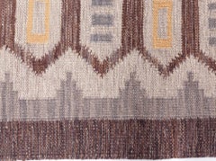 Moderner Flachgewebeteppich in Grau mit skandinavischem Muster „Tally“