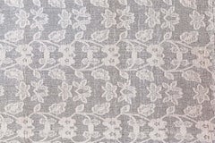 Flatweave Modern Floral Light Gray Wool Carpet "Mistvine" by Doris Leslie Blau