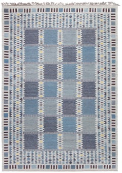 Flatweave Modern Geometric Stripe Slate Gray Rug "Cresta" by Doris Leslie Blau