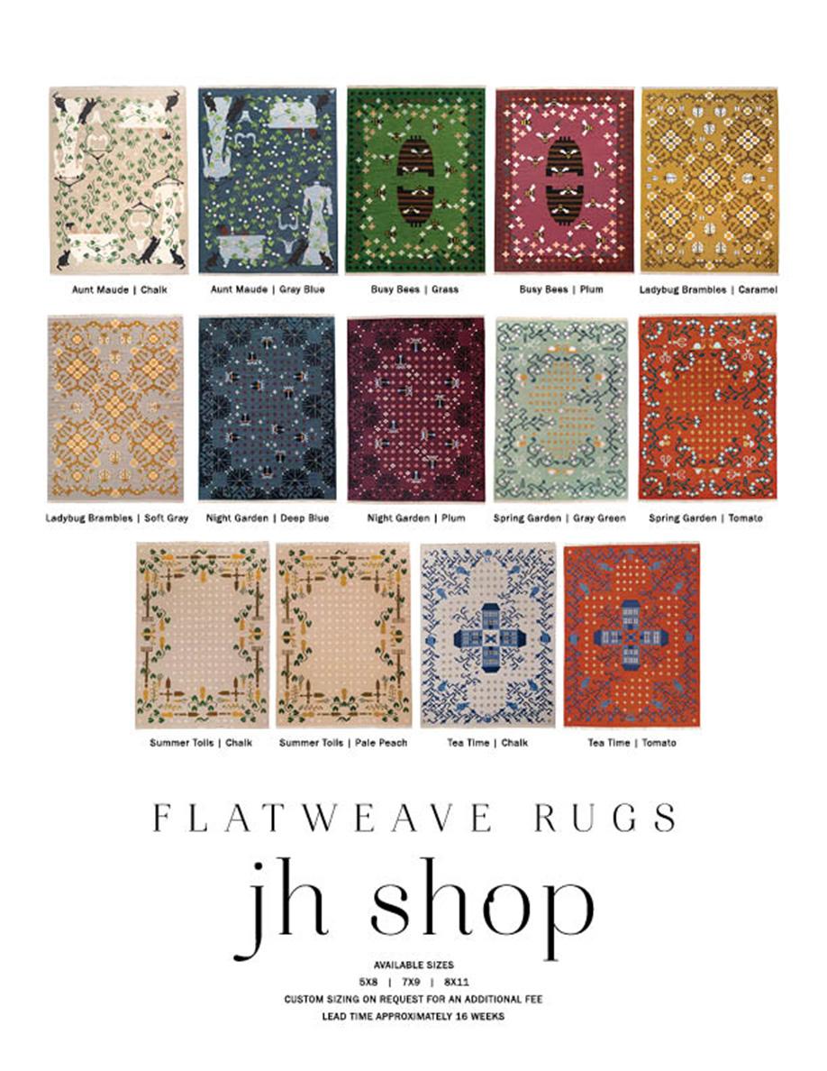 Nepalese Flatweave Rug - Aunt Maude in Gray Blue, by Jessica Helgerson For Sale