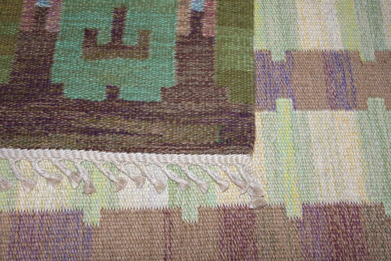 Vintage Handwoven Flat-weave Rug by Swedish textile designer Judith ... - Swedish Textile Inspired Rug