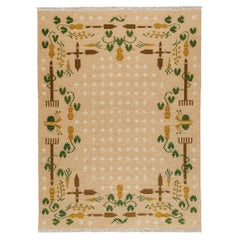 Flatweave Rug - Summer Toils in Pale Peach by Jessica Helgerson