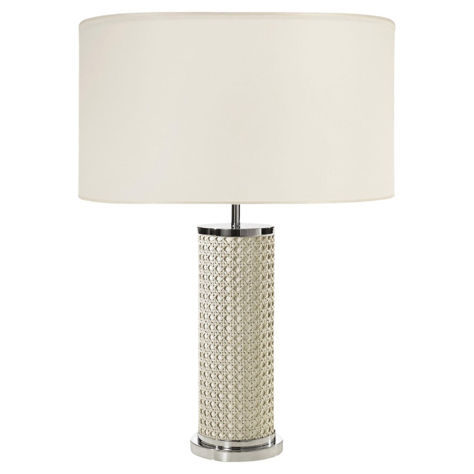 Flavia No 1 Hand-Braided Table Lamp by Riviere x Giobagnara
