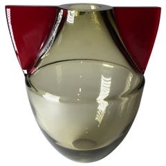 Flavio Barbini:: Vase en verre de Murano:: Alfredo Barbini:: 1985:: Italie