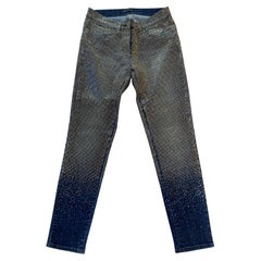 Jeans Flavio Castellani con cristalli d'oro taglia FR 38 / IT 42