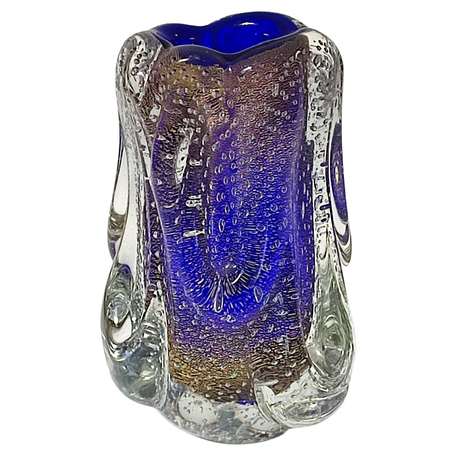 Vaso 
A Bollicine Oro
 di Flavio Poli per Seguso Vetri d
Arte, 1941 in vendita