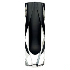 Flavio Poli Alessandro Mandruzzato Sommerso Murano Glass Vase circa 1960s